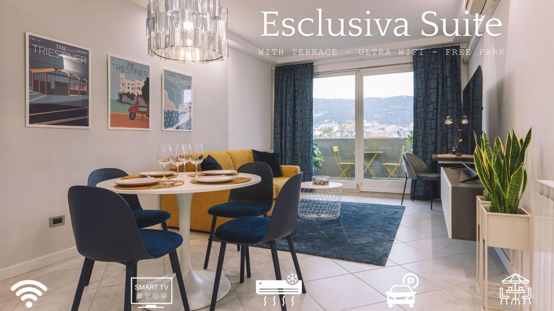 Esclusiva Suite Con Terrazza/Ultra Wi-Fi/Free Park Triest Exterior foto